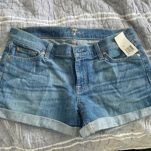 7 for all mankind denim shorts size 30 NWT